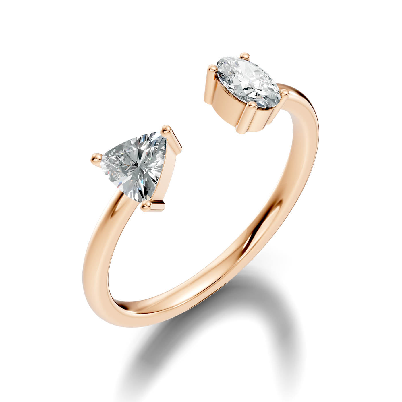 .50 Ct. Trillion & Oval Diamond Open Ring (7-32954049298525) 6