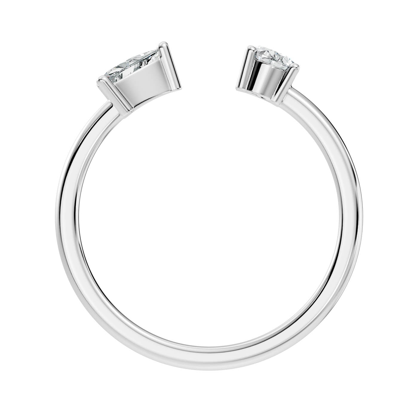 .50 Ct. Trillion & Oval Diamond Open Ring (7-32954049298525) 11