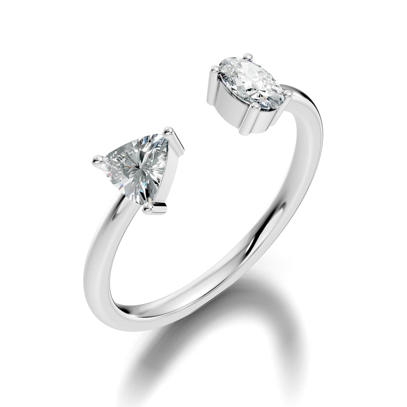 .50 Ct. Trillion & Oval Diamond Open Ring (7-32954049298525) 13