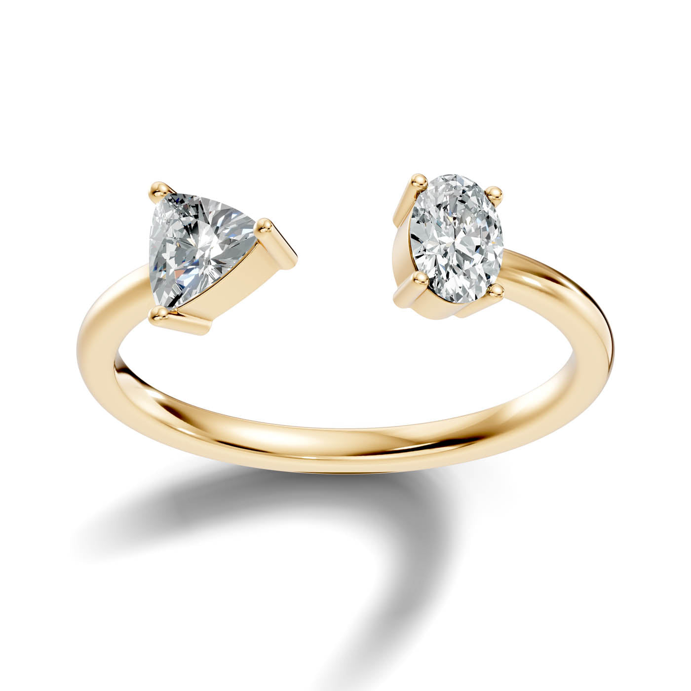 .50 Ct. Trillion & Oval Diamond Open Ring (7-32954049298525) 4