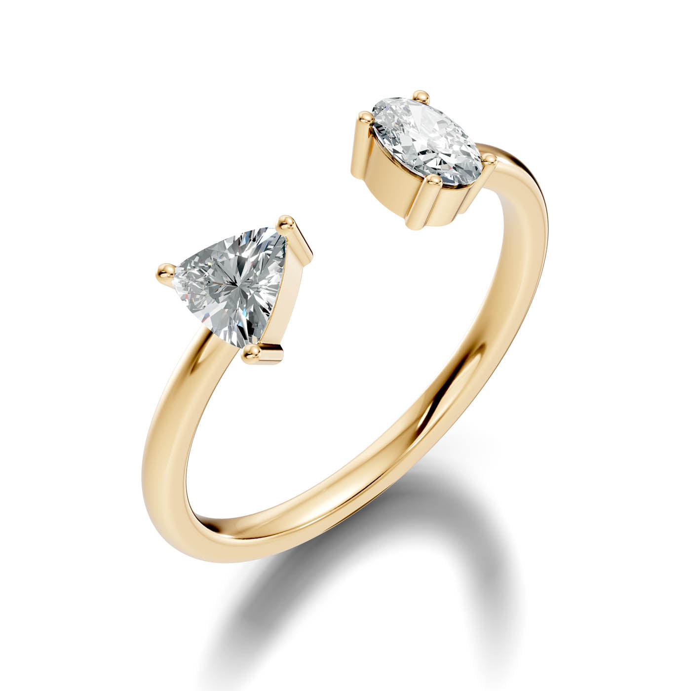 .50 Ct. Trillion & Oval Diamond Open Ring (7-32954049298525)