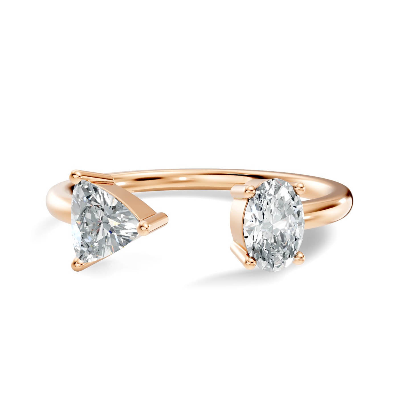 .50 Ct. Trillion & Oval Diamond Open Ring (7-32954049298525) 7