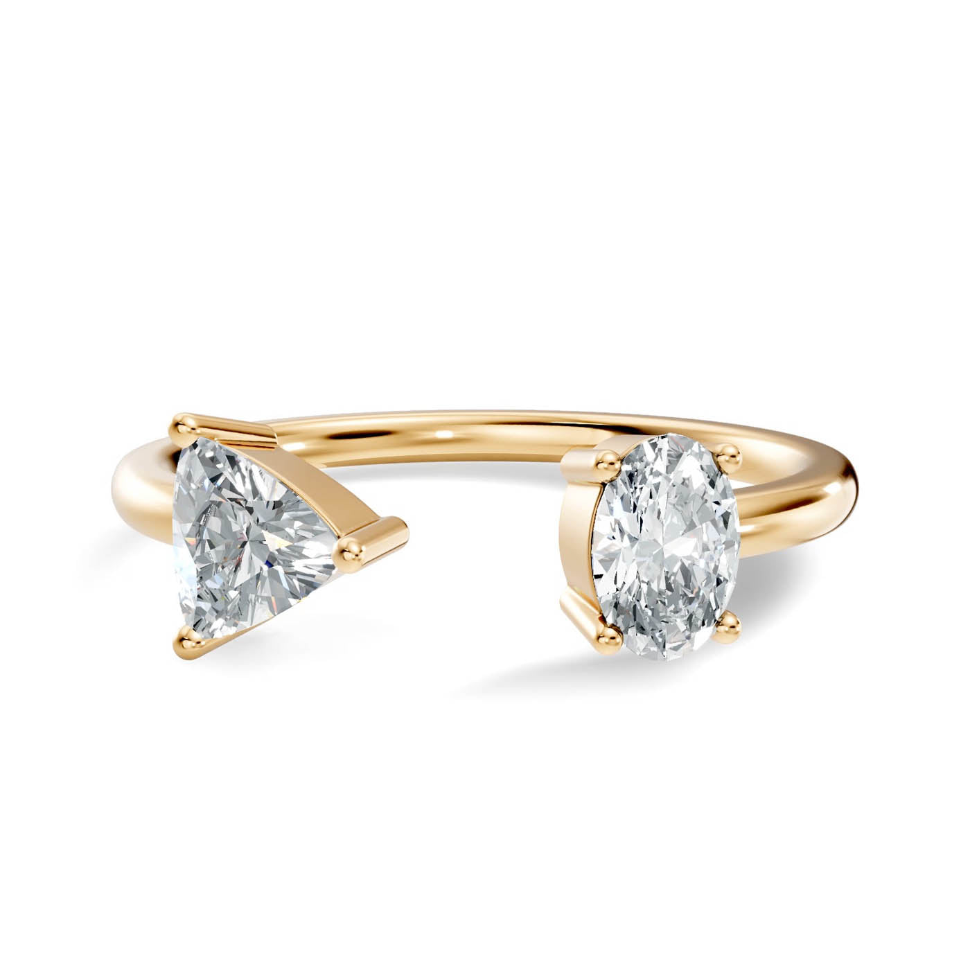 .50 Ct. Trillion & Oval Diamond Open Ring (7-32954049298525) 3