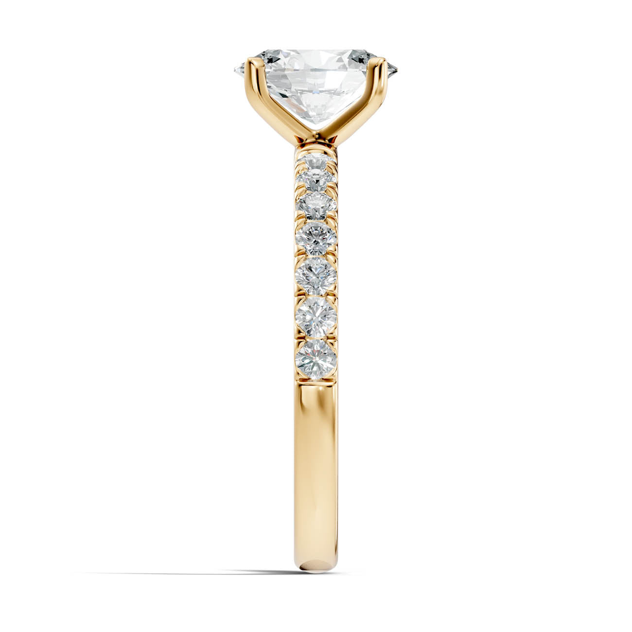 1.36 Ct. Oval Cut Diamond Pavé Engagement Ring (19-b) 15