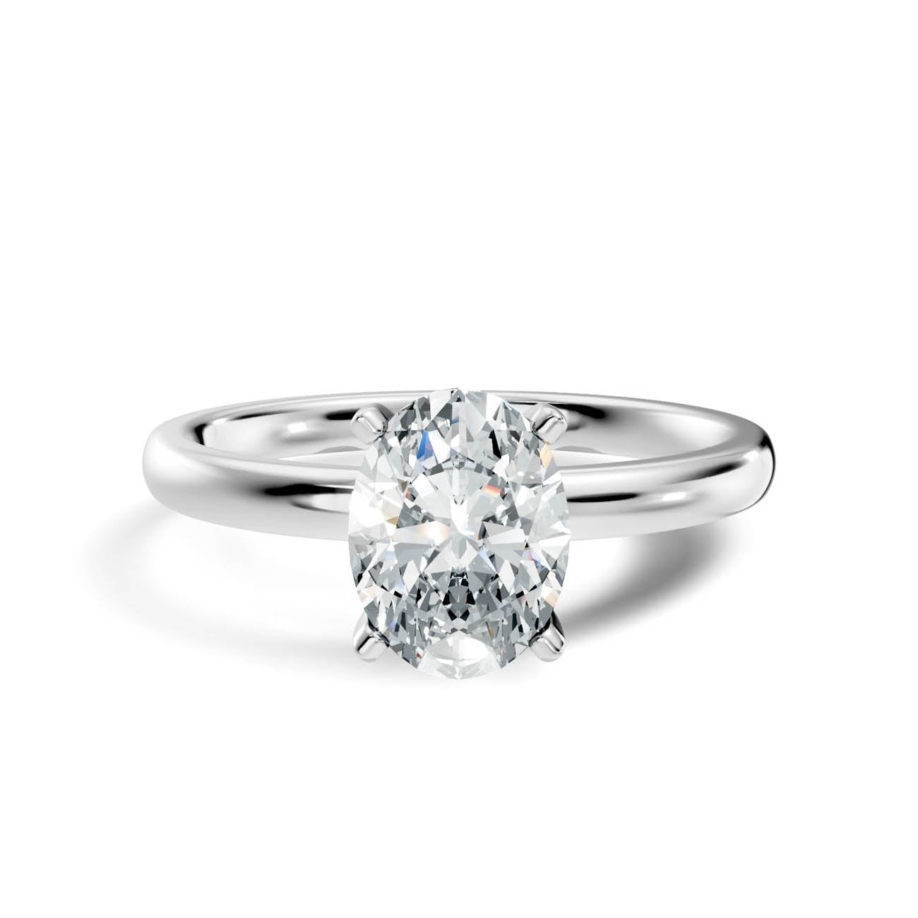 1.00 Ct. Oval Cut Diamond Solitaire Engagement Ring (19-b copy) 10