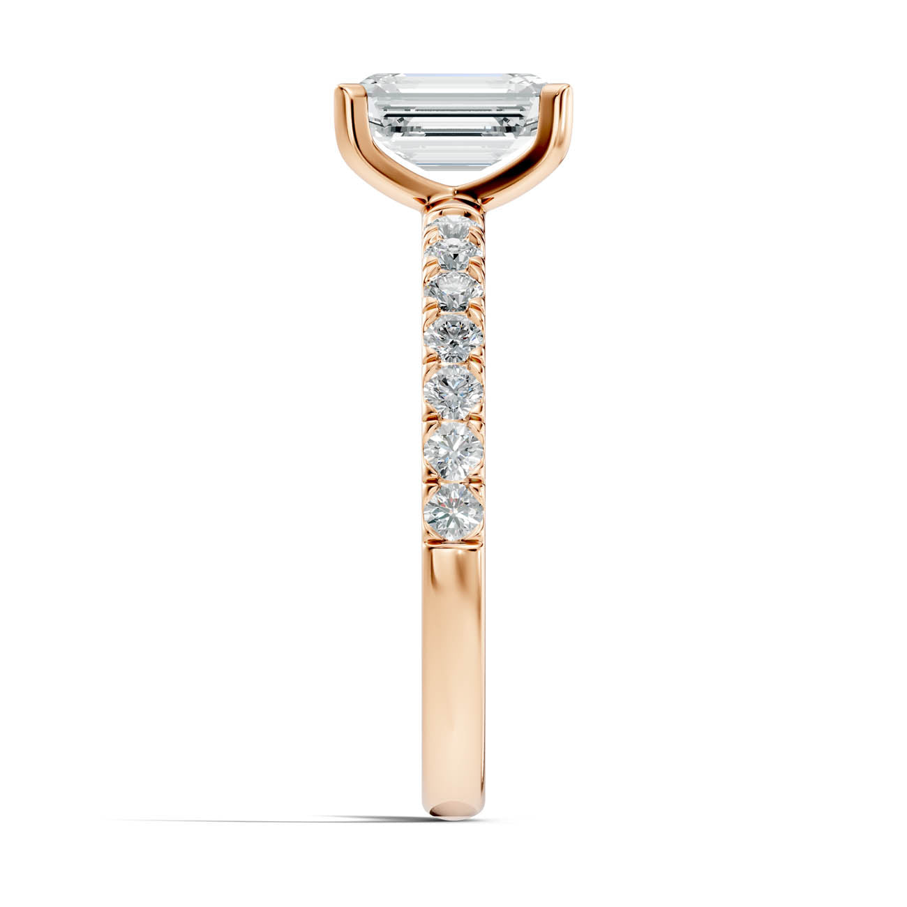 1.35 Ct. Emerald Cut Diamond Pavé Engagement Ring (19-c) 8