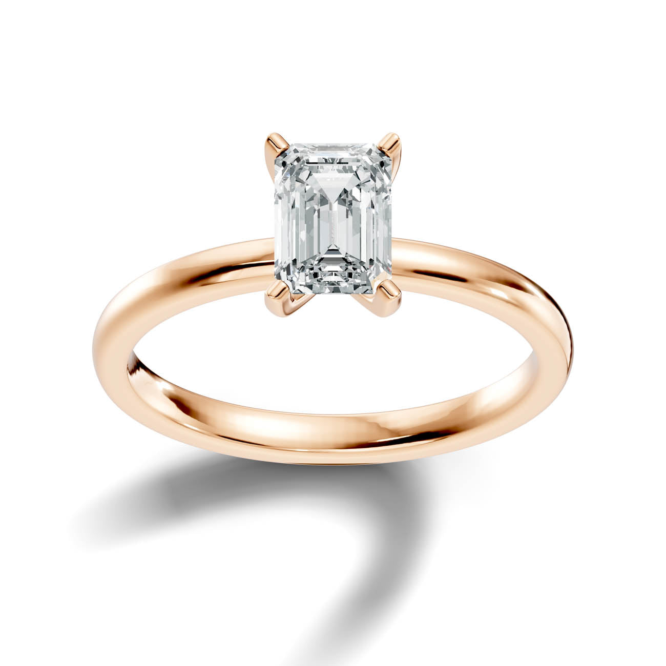1.00 Ct. Emerald Cut Diamond Solitaire Engagement Ring (19-c copy) 7