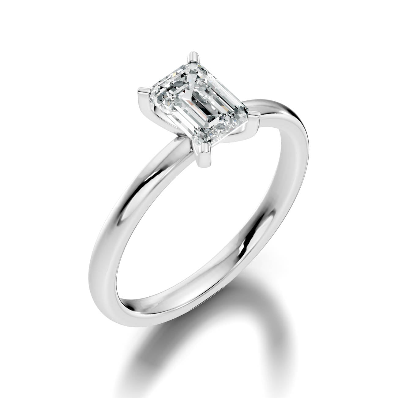 1.00 Ct. Emerald Cut Diamond Solitaire Engagement Ring (19-c copy) 11