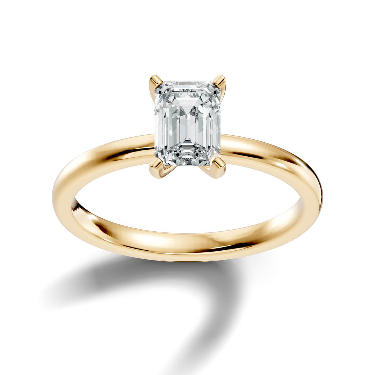 1.00 Ct. Emerald Cut Diamond Solitaire Engagement Ring (19-c copy) 4