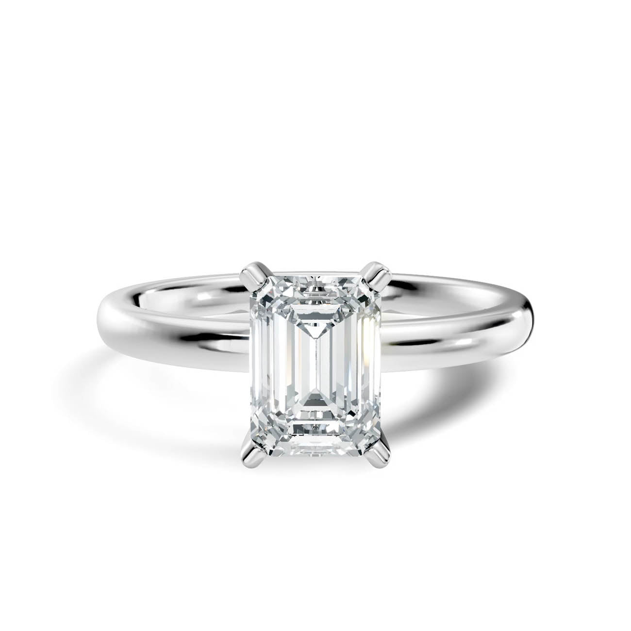 1.00 Ct. Emerald Cut Diamond Solitaire Engagement Ring (19-c copy) 10