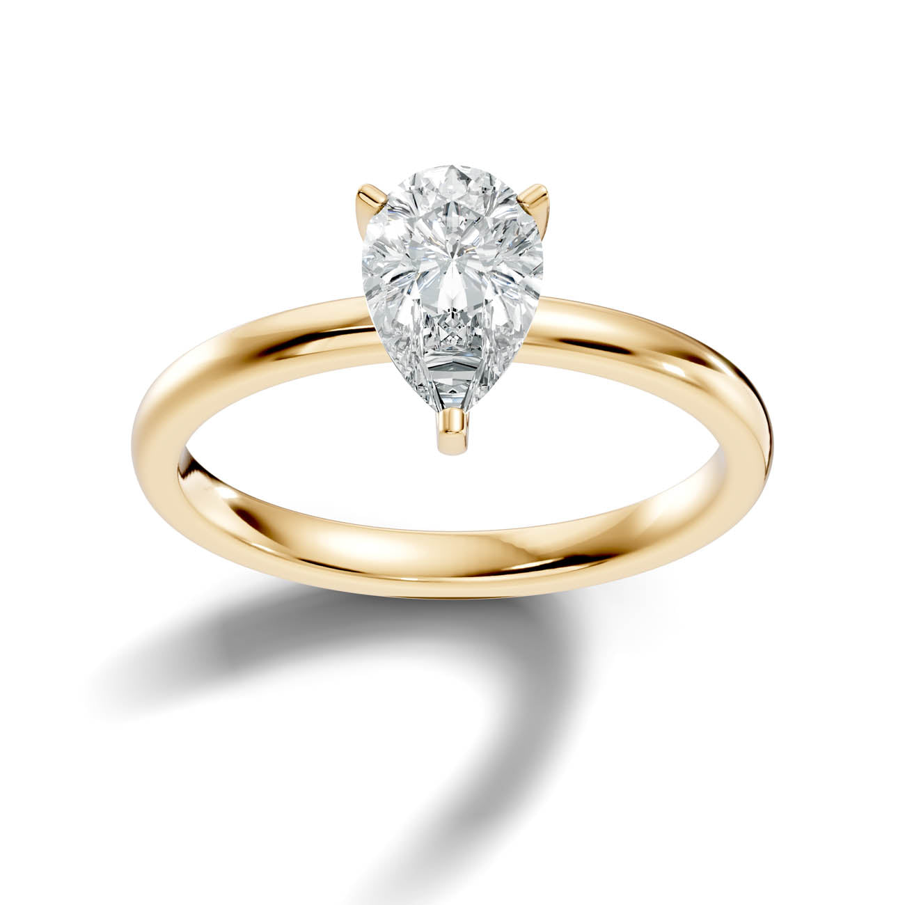 1.00 Ct. Pear Shaped Diamond Solitaire Engagement Ring (19-d copy) 4
