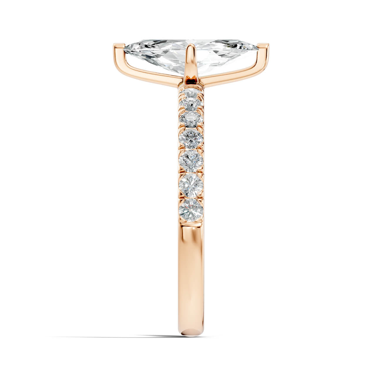 1.36 Ct. Marquise Cut Diamond Pavé Engagement Ring (19-g) 8