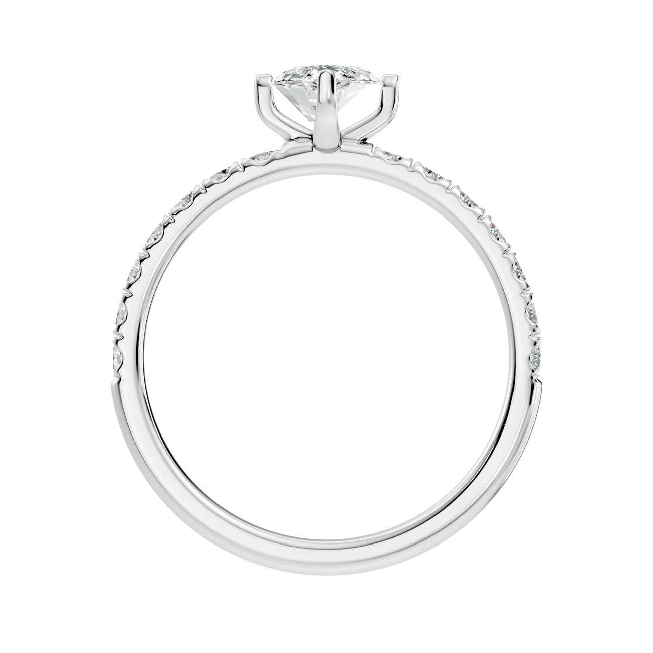 1.36 Ct. Marquise Cut Diamond Pavé Engagement Ring (19-g) 11