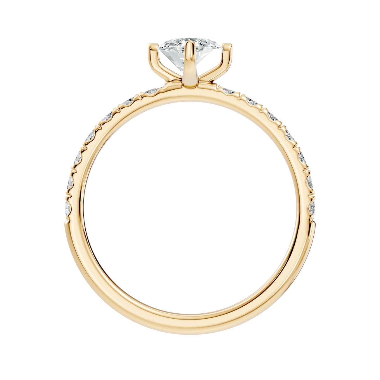 1.36 Ct. Marquise Cut Diamond Pavé Engagement Ring (19-g) 14