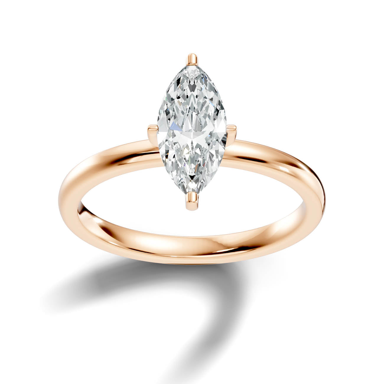 1.00 Ct. Marquise Cut Diamond Solitaire Ring (19-g copy) 7