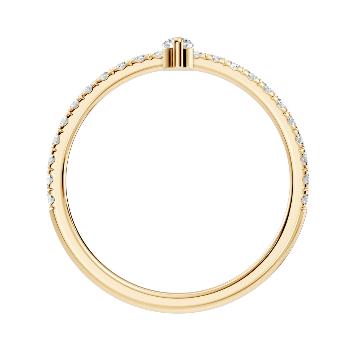 .33 Ct. Round Diamond Two-Stone Ring with Pavé Band (ja5-a) 7