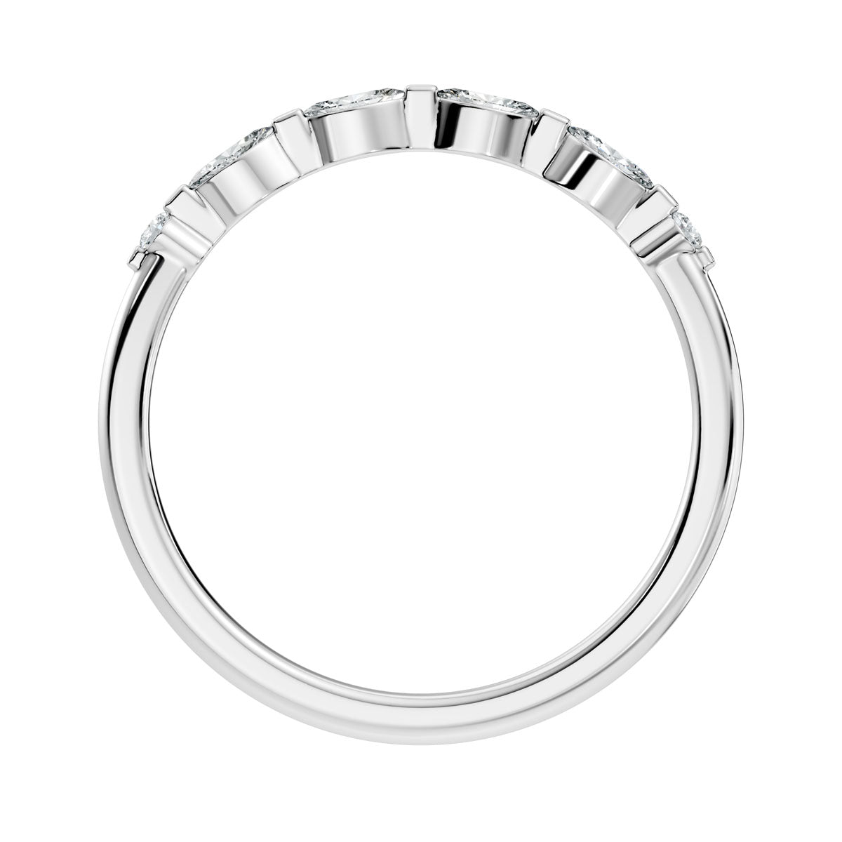 .17 Ct. Marquise and Round Diamond Half Eternity Ring (ja4-b) 10