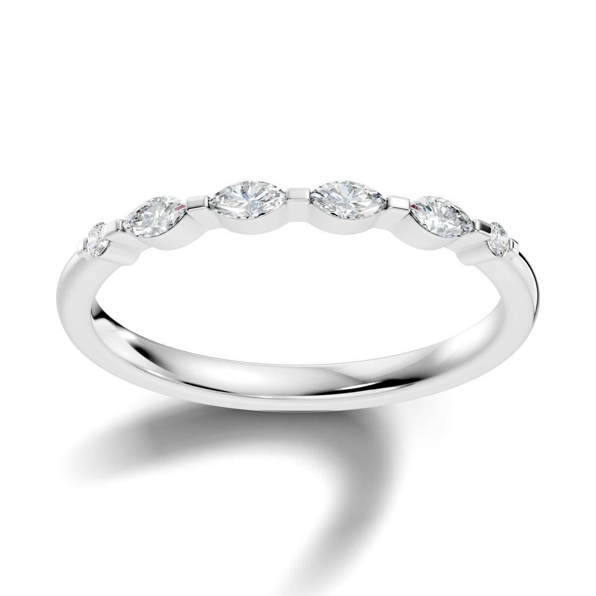 .17 Ct. Marquise and Round Diamond Half Eternity Ring (ja4-b)