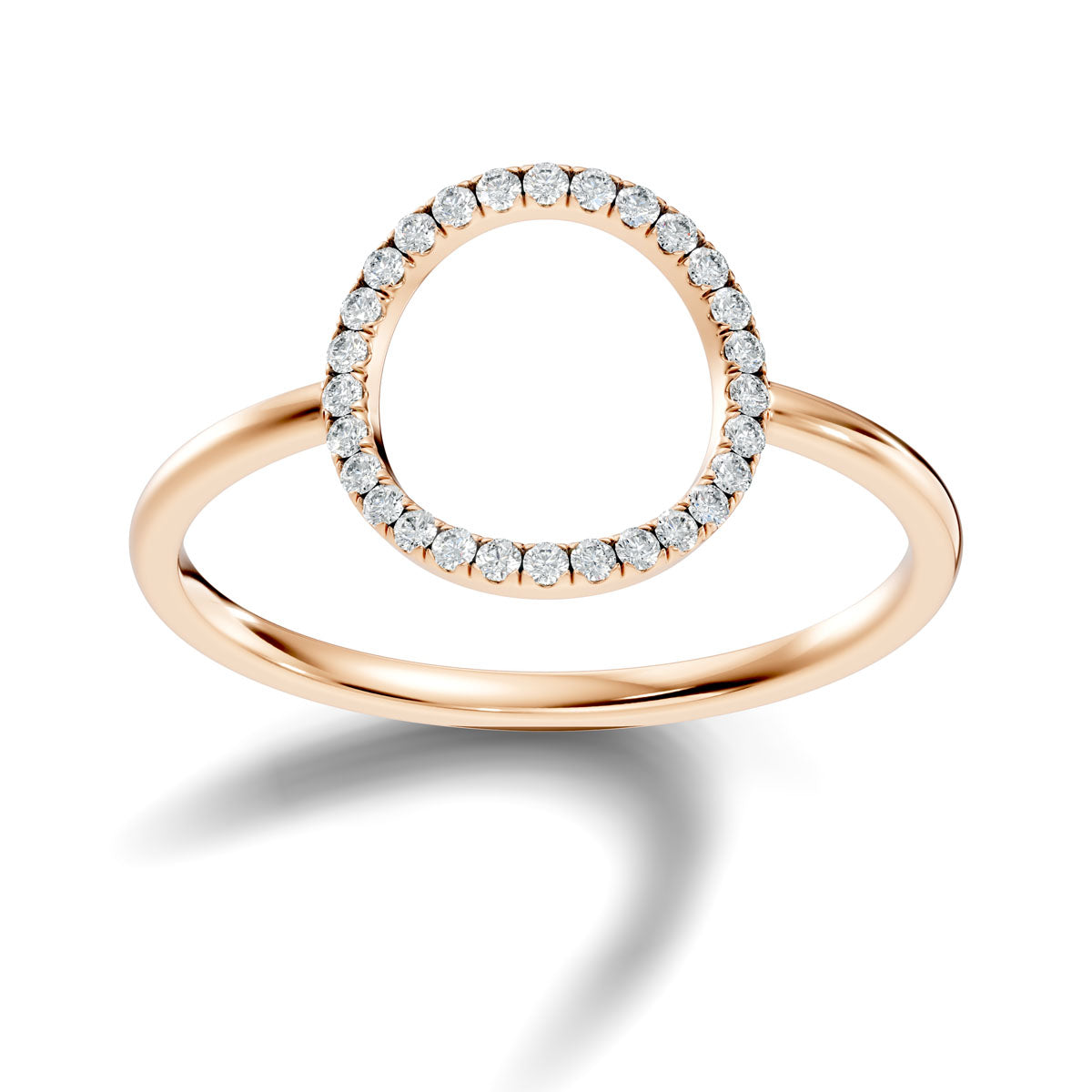 .10 Ct. Round Diamond Open Circle Ring (ja3-a) 4
