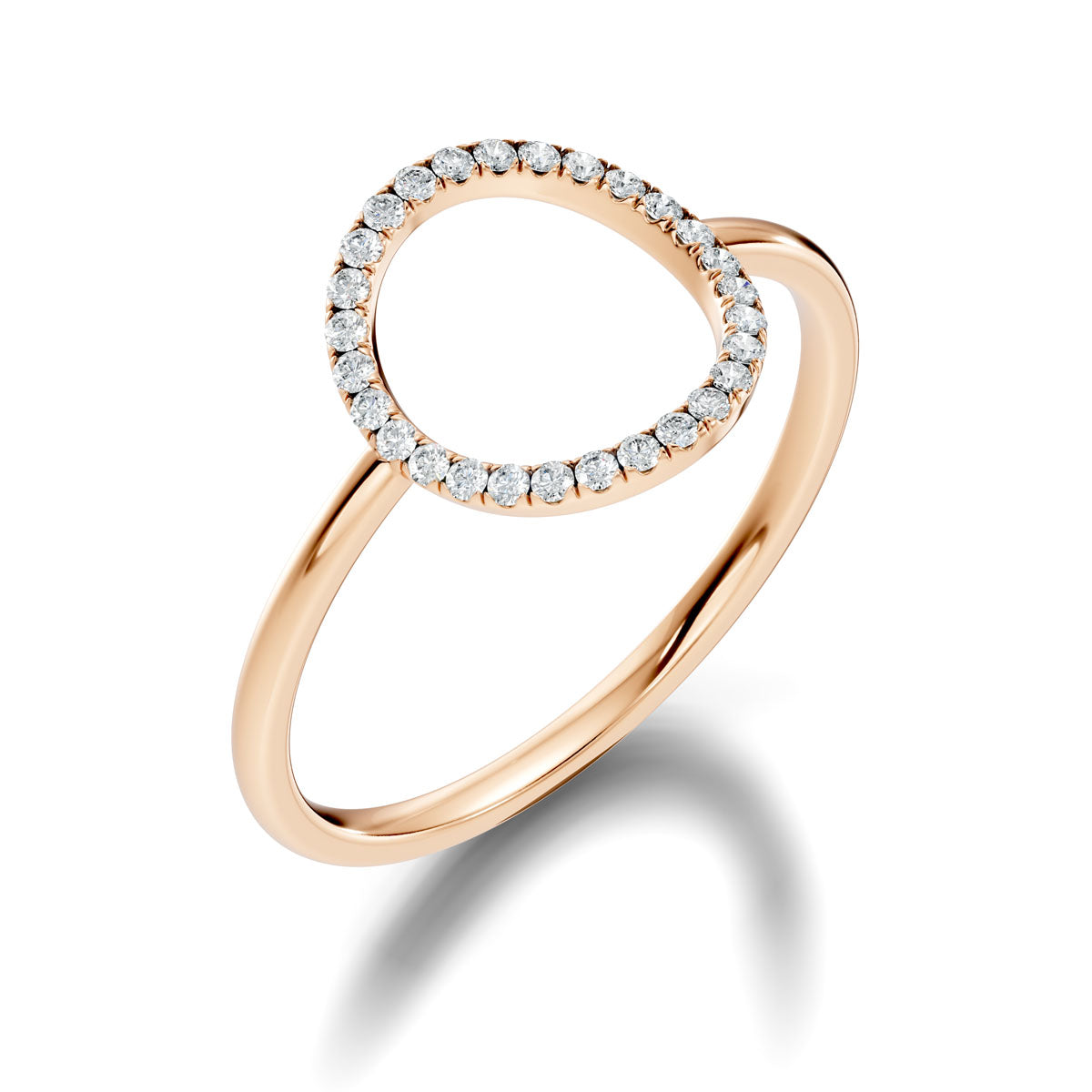 .10 Ct. Round Diamond Open Circle Ring (ja3-a) 6
