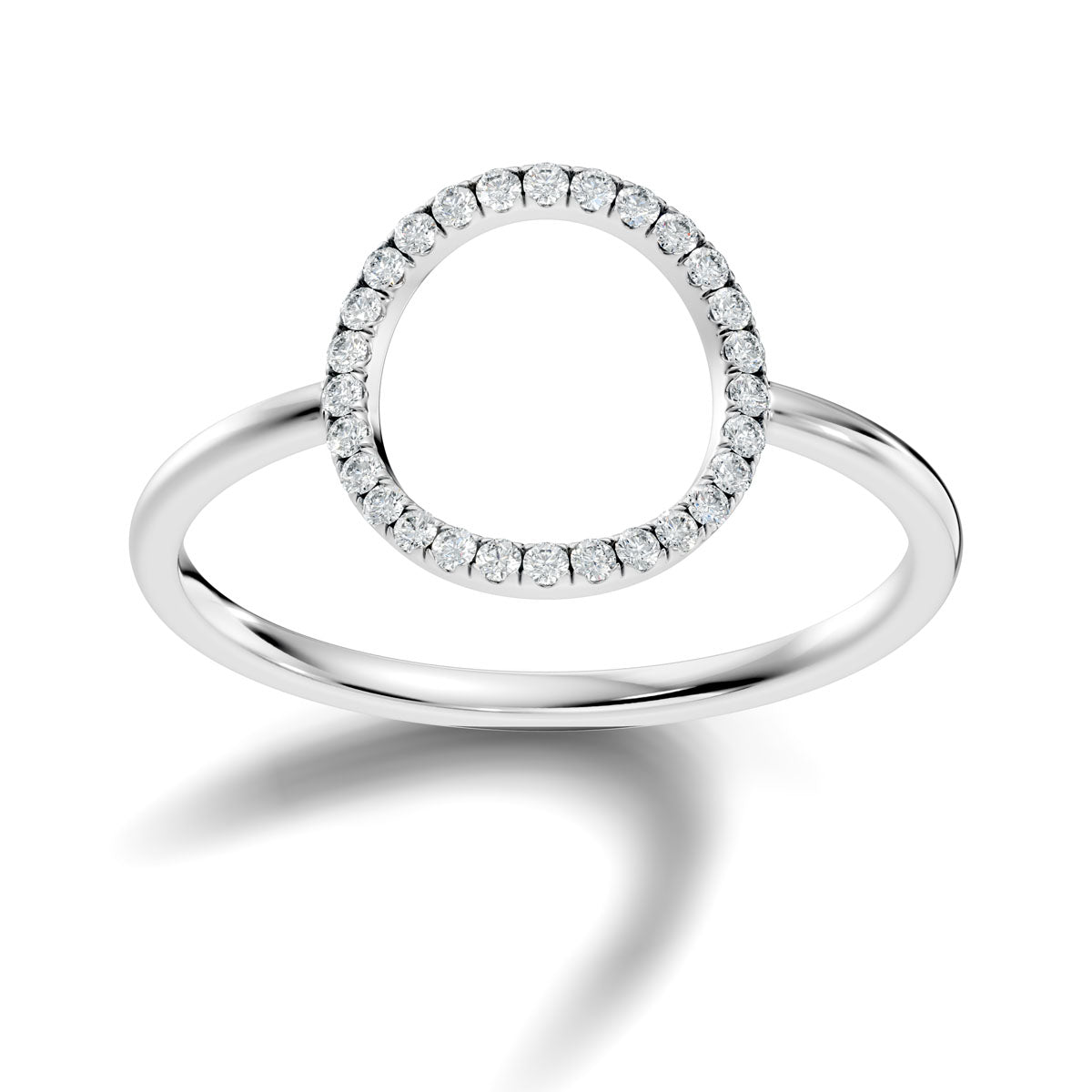 .10 Ct. Round Diamond Open Circle Ring (ja3-a)