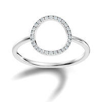.10 Ct. Round Diamond Open Circle Ring (ja3-a)