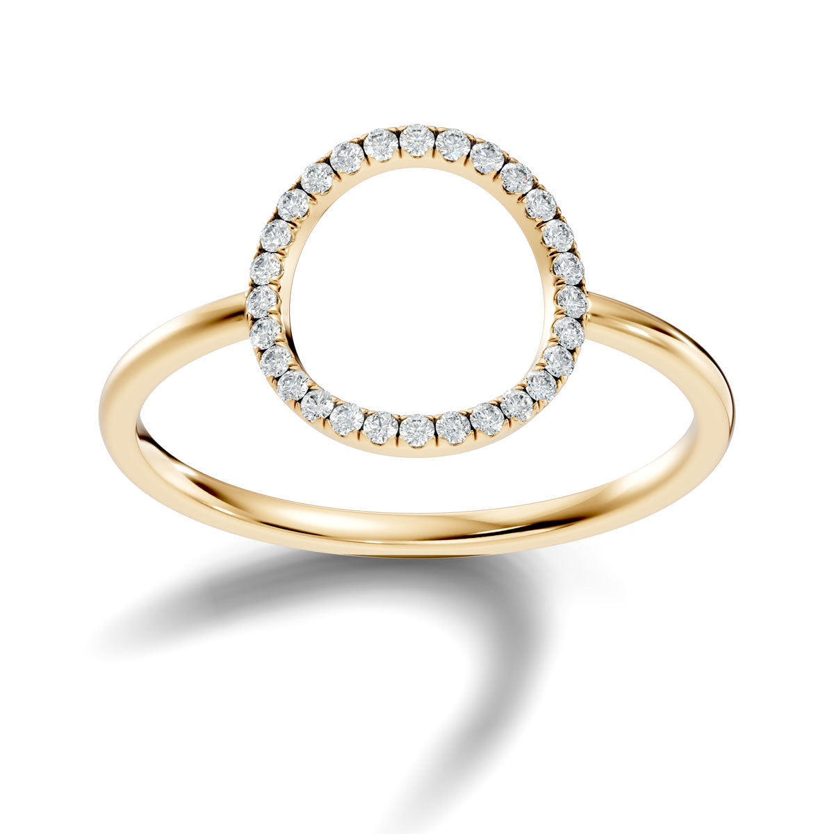 .10 Ct. Round Diamond Open Circle Ring (ja3-a) 11