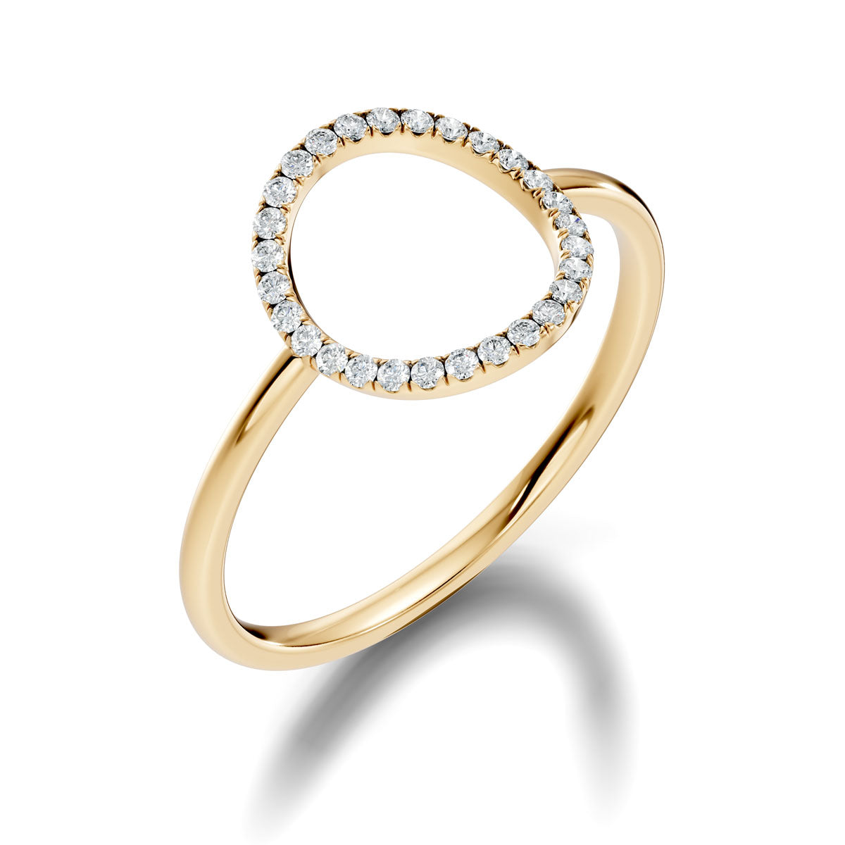 .10 Ct. Round Diamond Open Circle Ring (ja3-a)