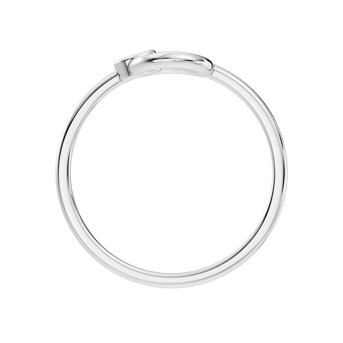 .05 Ct. Modern Oval Link Diamond Ring with Bezel-Set Accent (ja2-b) 7