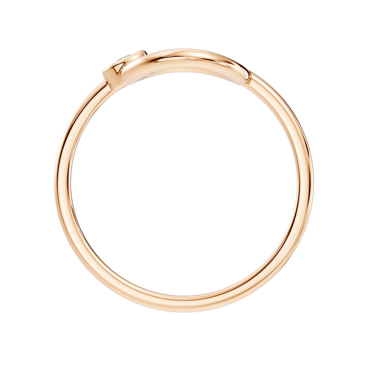 .05 Ct. Modern Open Oval Diamond Ring with Bezel-Set Accent (ja2-a) 3