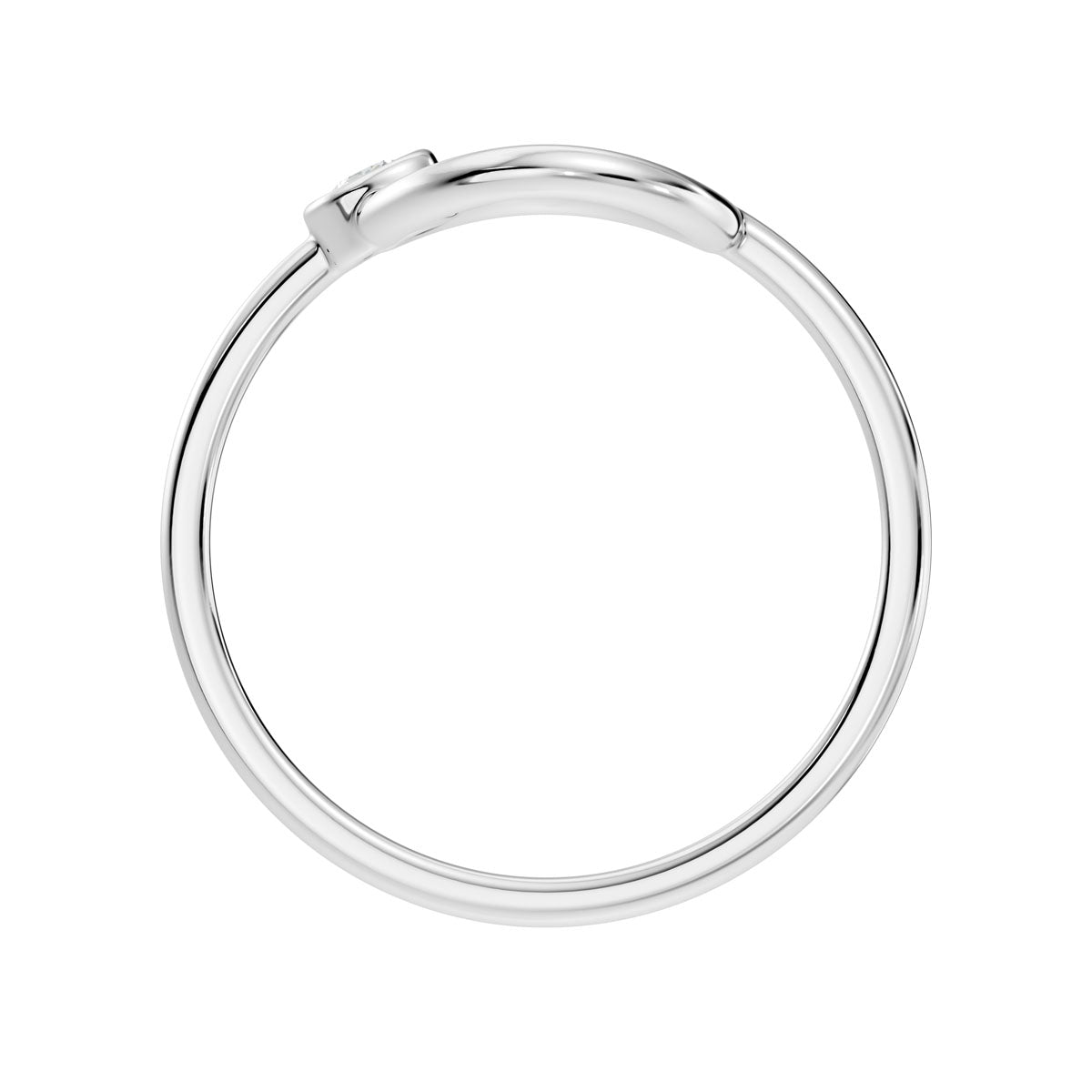 .05 Ct. Modern Open Oval Diamond Ring with Bezel-Set Accent (ja2-a) 7