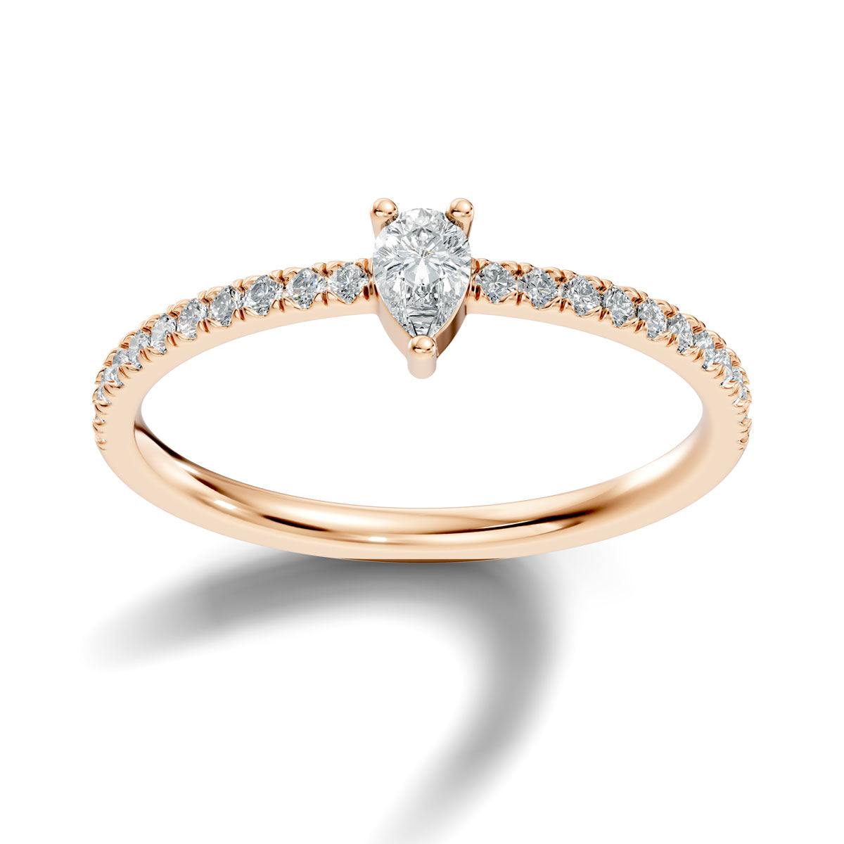 .25 Ct. Pear Diamond Engagement Ring with Pavé Band (ja7-f) 6