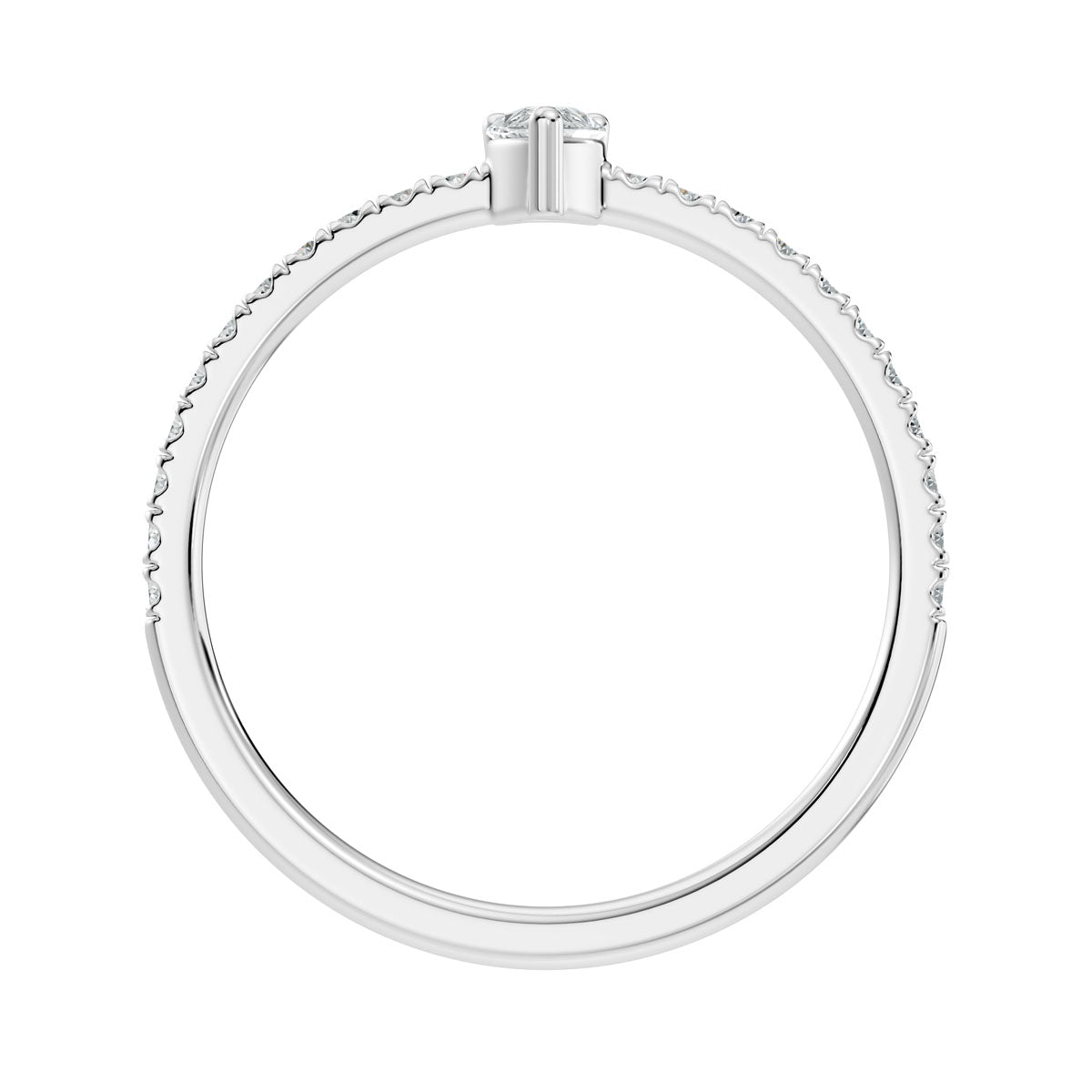 .25 Ct. Pear Diamond Engagement Ring with Pavé Band (ja7-f) 10