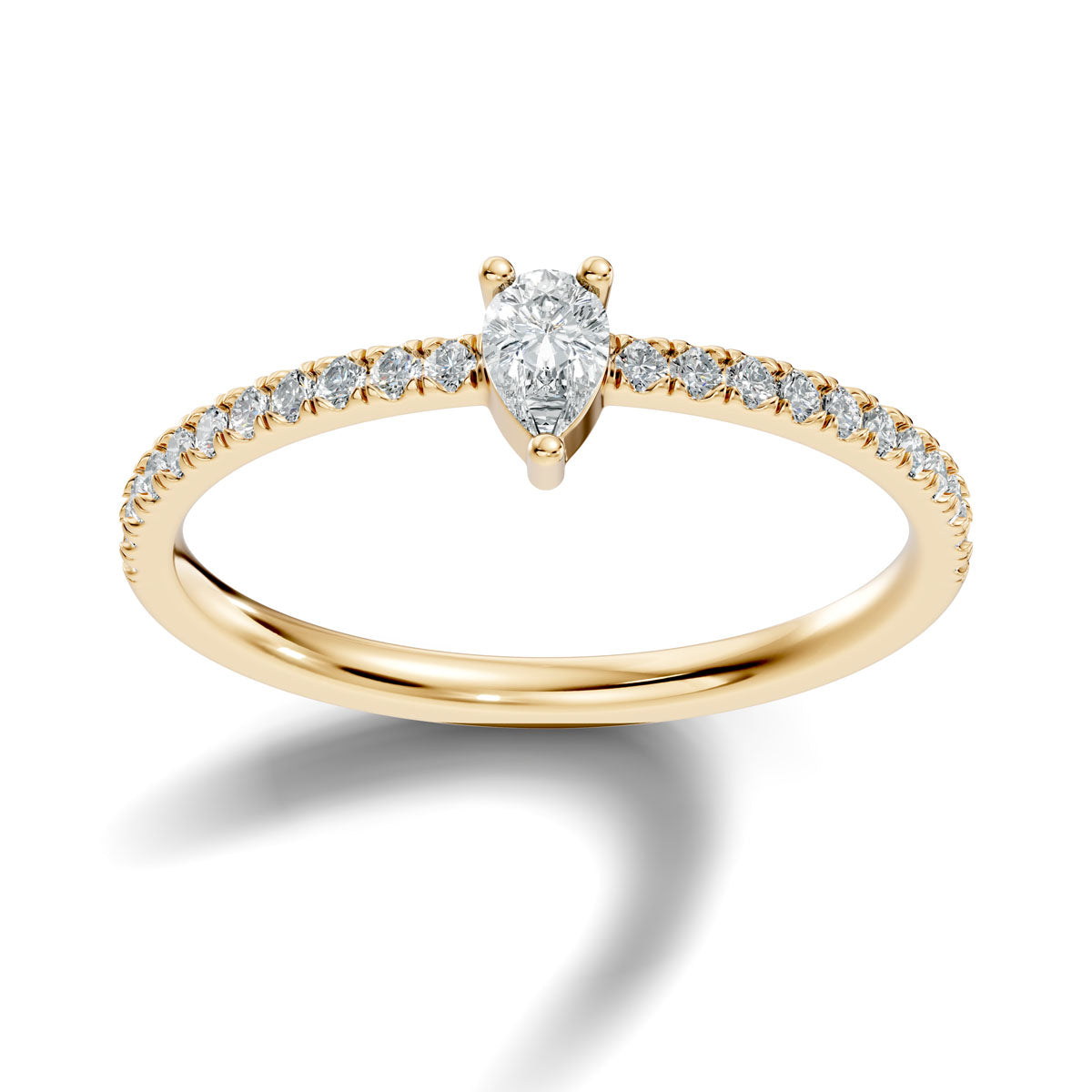 .25 Ct. Pear Diamond Engagement Ring with Pavé Band (ja7-f) 3