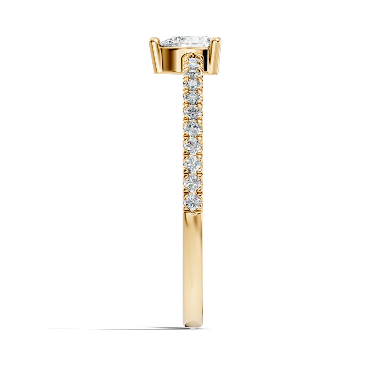 .25 Ct. Pear Diamond Engagement Ring with Pavé Band (ja7-f) 5