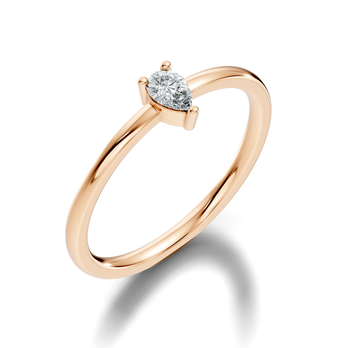 .10 Ct. Pear-Shaped Diamond Solitaire Ring with Three-Prong Setting (ja7-f copy) 9