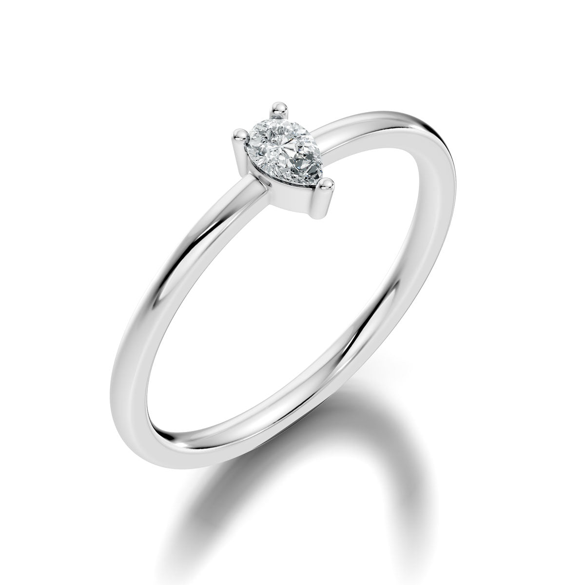 .10 Ct. Pear-Shaped Diamond Solitaire Ring with Three-Prong Setting (ja7-f copy) 12