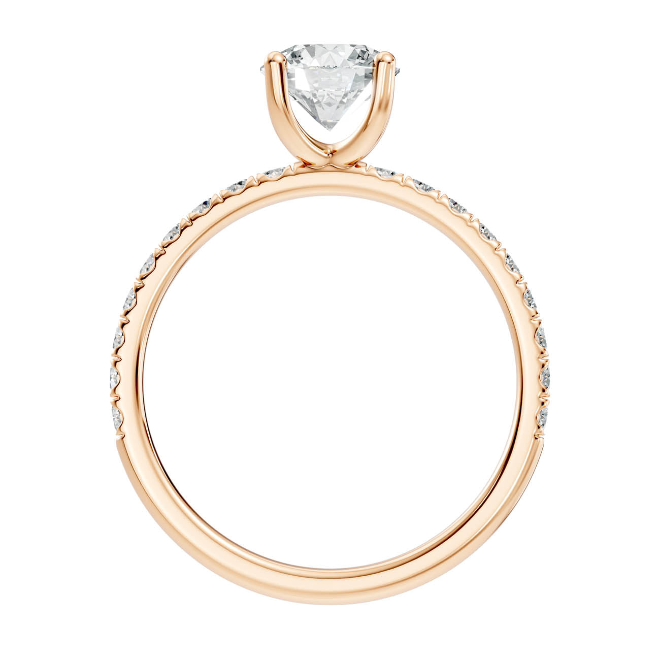 .50-1.50 Ct. Round Diamond Engagement Ring with Pavé Band (ja11-a) 5