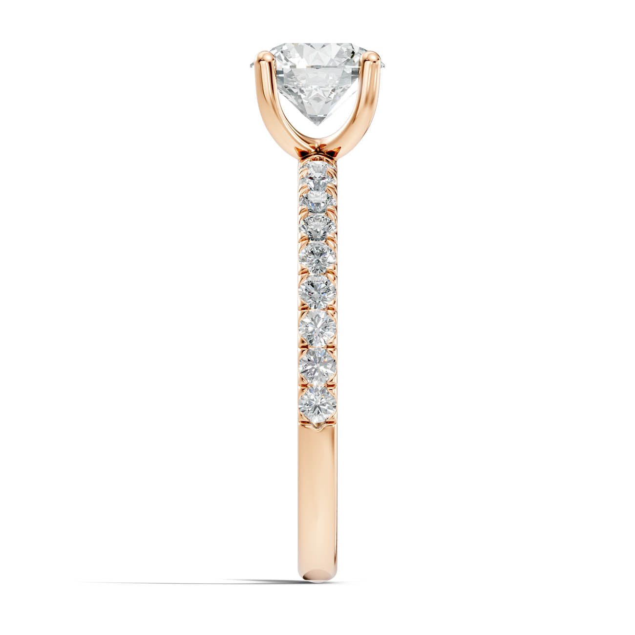 .50-1.50 Ct. Round Diamond Engagement Ring with Pavé Band (ja11-a) 8