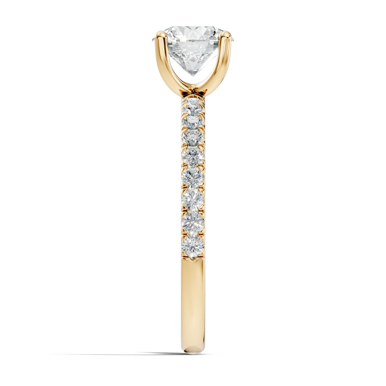 .50-1.50 Ct. Round Diamond Engagement Ring with Pavé Band (ja11-a) 15