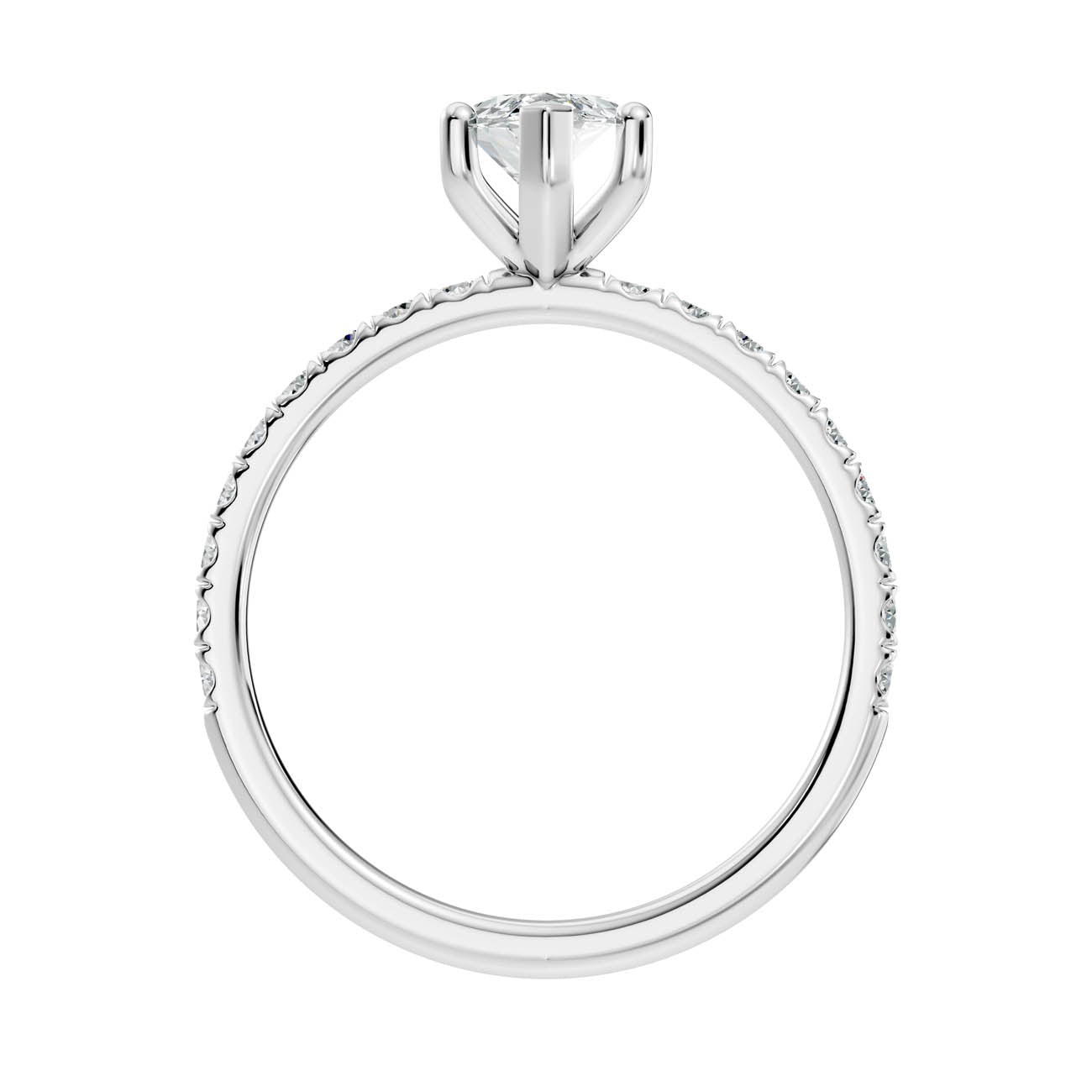 .50-1.50 Ct. Marquise Diamond Engagement Ring with Pavé Band (ja11-c) 11