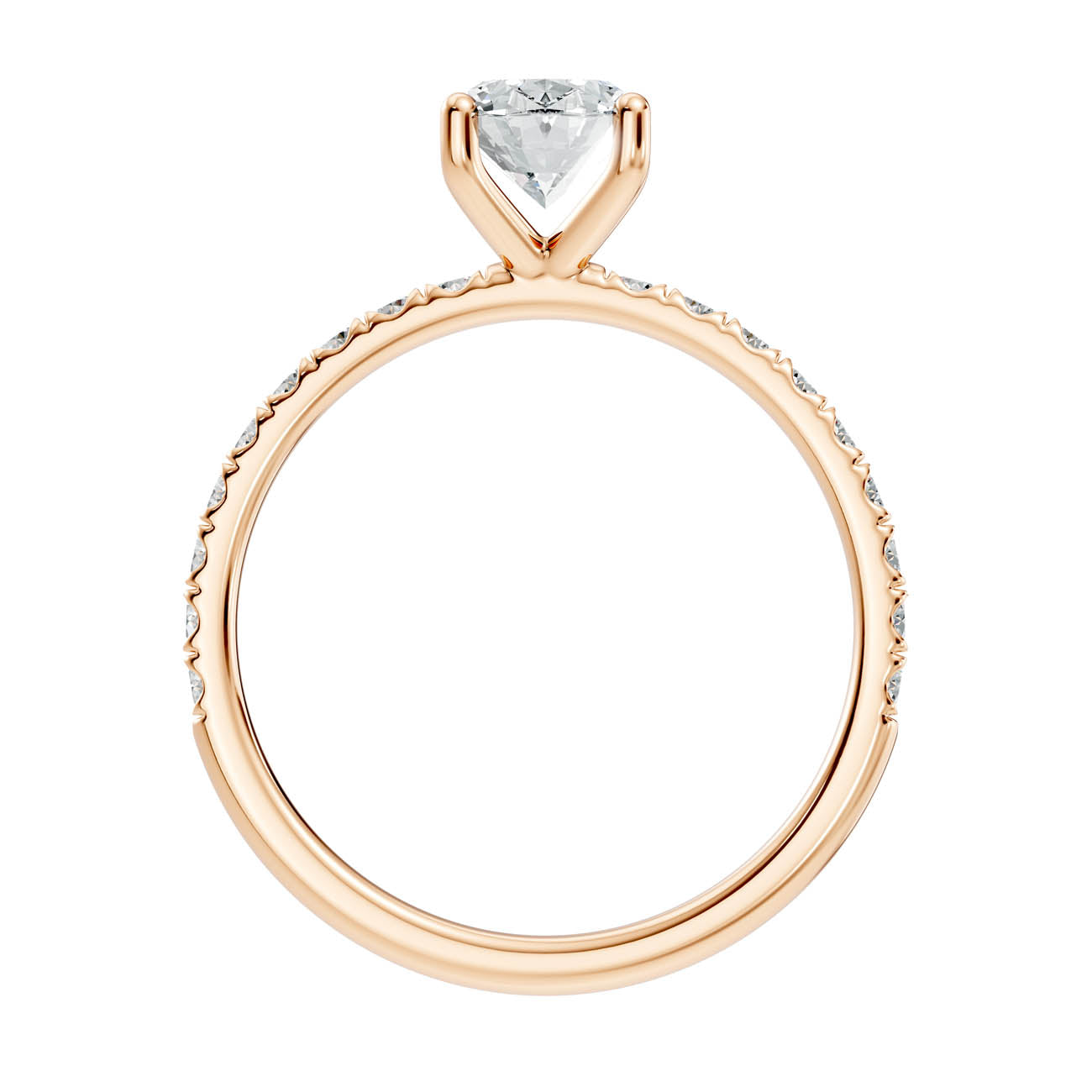 .50-1.50 Ct. Oval Diamond Engagement Ring with Pavé Band (ja11-d) 13