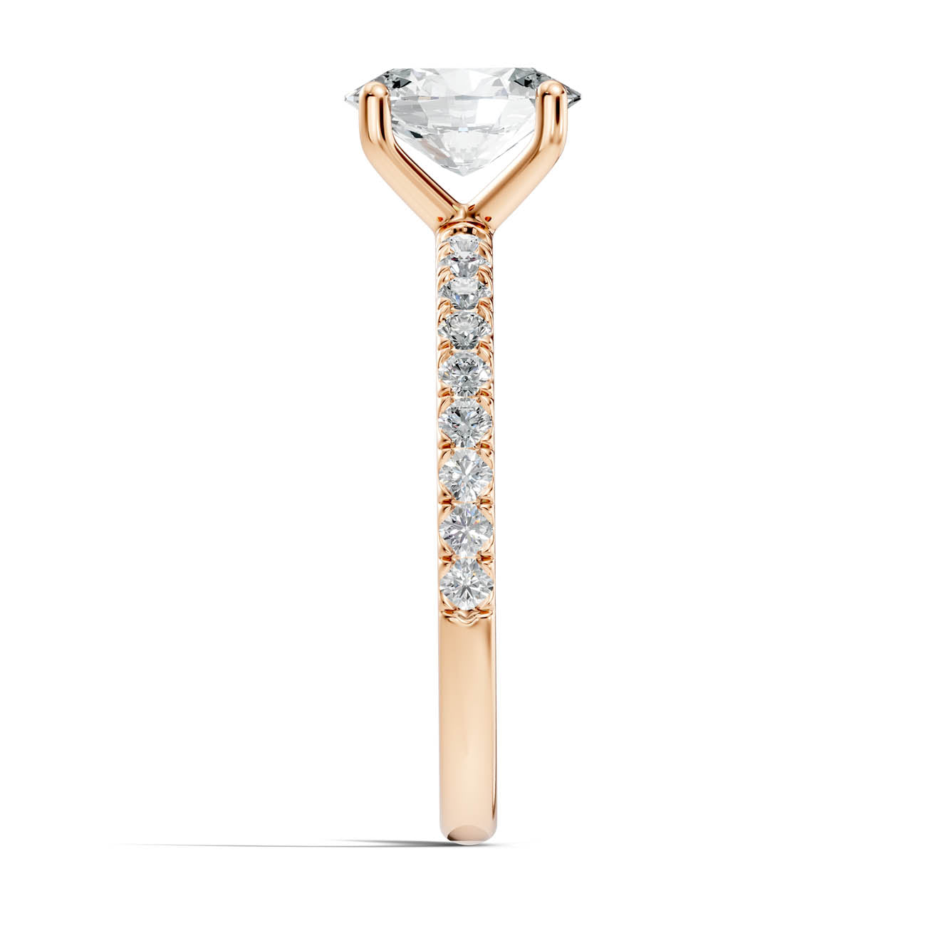 .50-1.50 Ct. Oval Diamond Engagement Ring with Pavé Band (ja11-d) 5