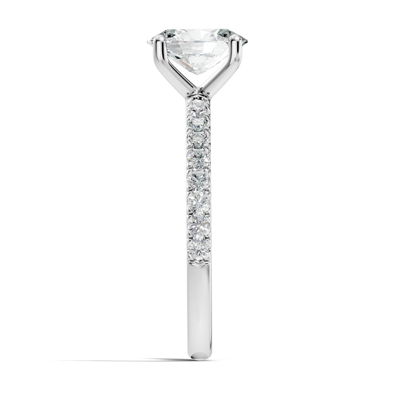 .50-1.50 Ct. Oval Diamond Engagement Ring with Pavé Band (ja11-d) 8