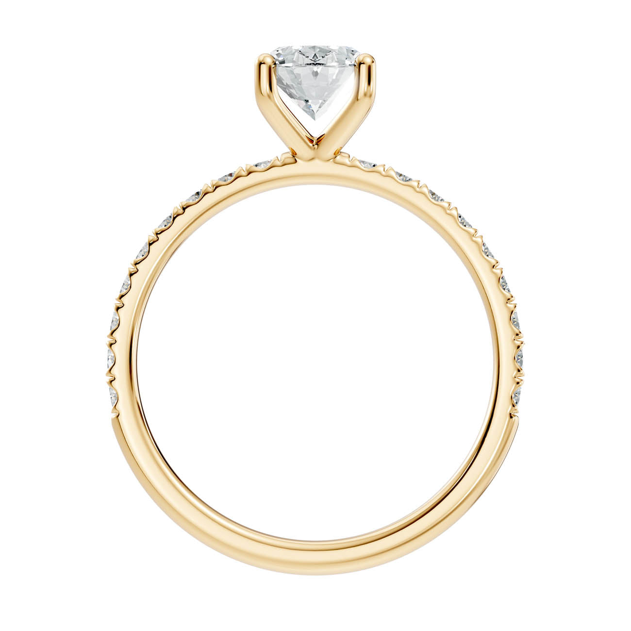 .50-1.50 Ct. Oval Diamond Engagement Ring with Pavé Band (ja11-d) 11