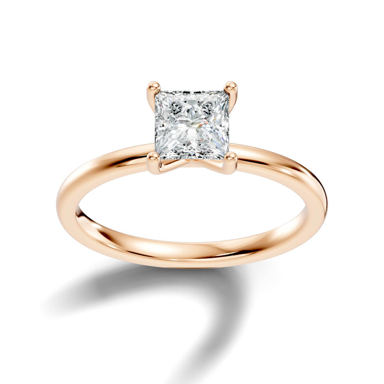 .50-1.50 Ct. Classic Princess Cut Diamond Solitaire Ring with Four-Prong Setting (ja11-f copy) 7
