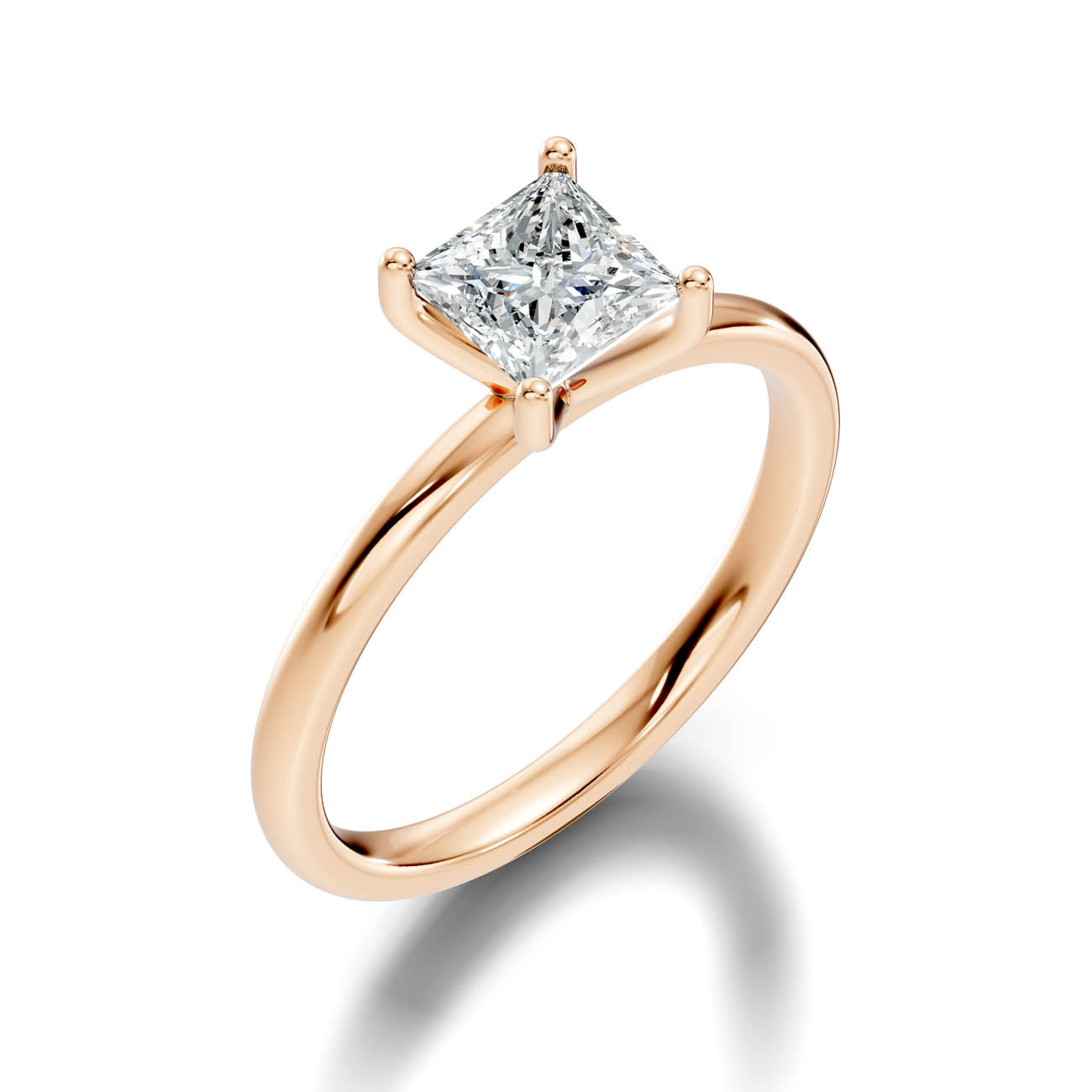 .50-1.50 Ct. Classic Princess Cut Diamond Solitaire Ring with Four-Prong Setting (ja11-f copy) 9