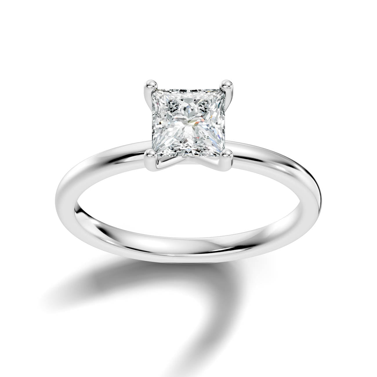 .50-1.50 Ct. Classic Princess Cut Diamond Solitaire Ring with Four-Prong Setting (ja11-f copy)