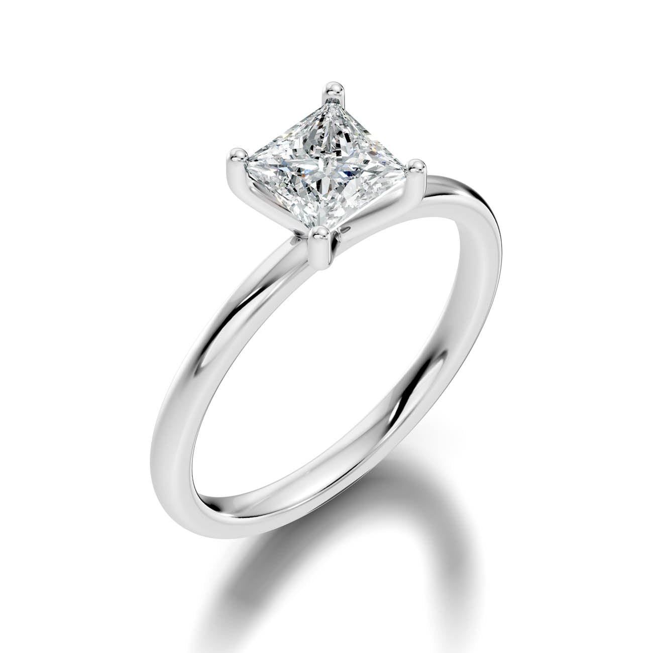 .50-1.50 Ct. Classic Princess Cut Diamond Solitaire Ring with Four-Prong Setting (ja11-f copy) 13