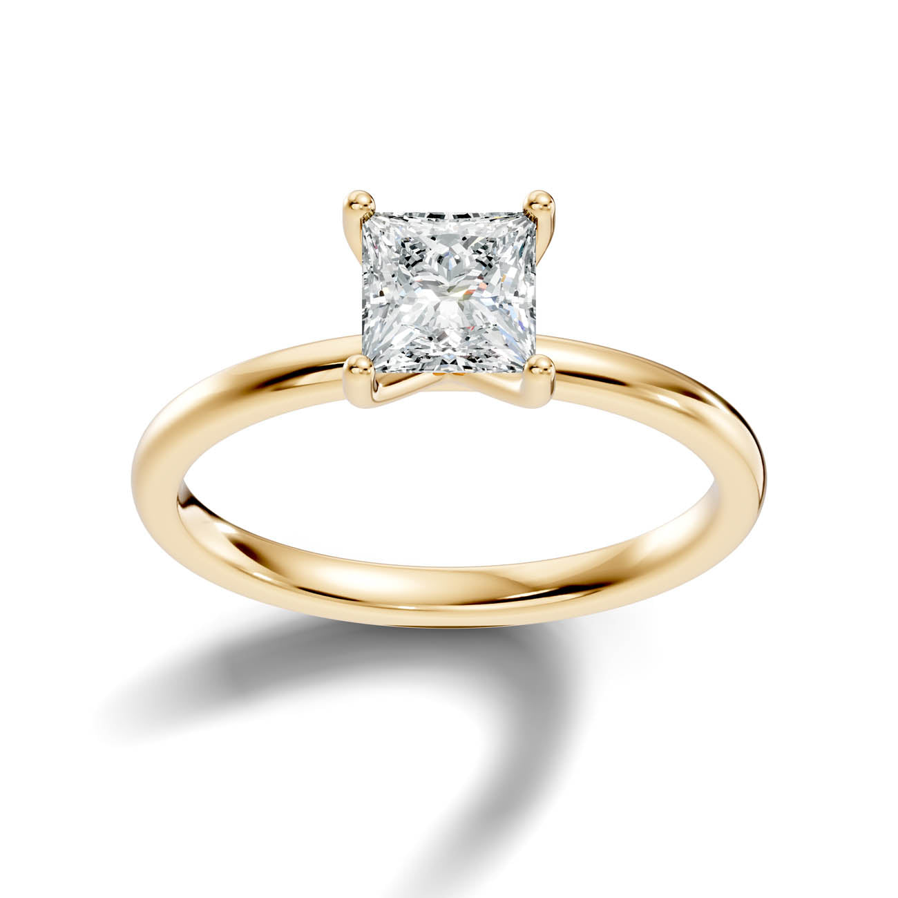 .50-1.50 Ct. Classic Princess Cut Diamond Solitaire Ring with Four-Prong Setting (ja11-f copy) 4